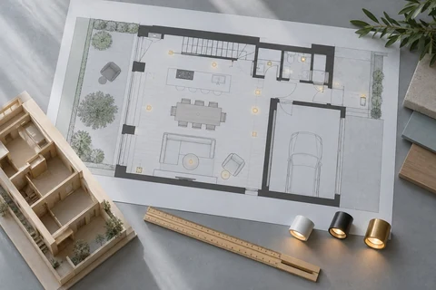 Mặt bằng ánh sáng cần bắt đầu từ cách căn phòng được sống.